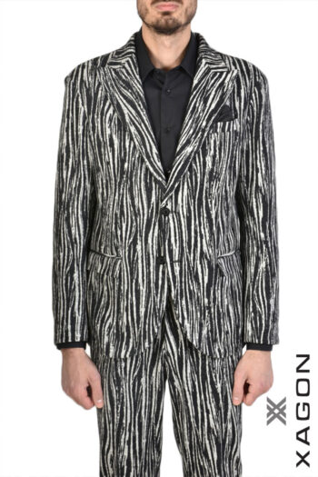 CC 05422 SACOU ZEBRA PRINT XAGON NEGRU G1