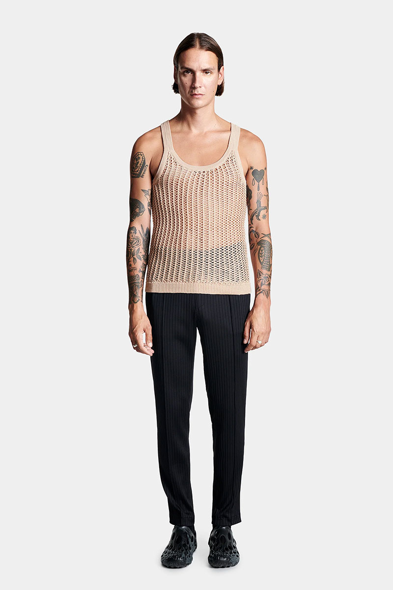 CC 07761 MAIOU RIBBED LOUIS GABRIEL NOUCHI BEJ