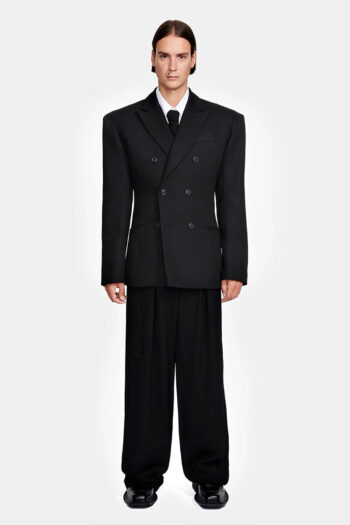 CC 10862 SACOU DOUBLE BREASTED JACKET LOUIS GABRIEL NOUCHI NEGRU G1