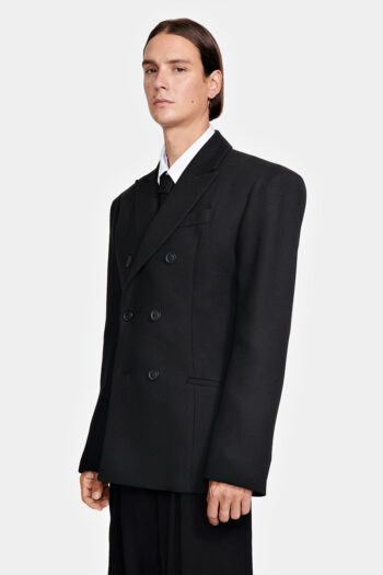 CC 10862 SACOU DOUBLE BREASTED JACKET LOUIS GABRIEL NOUCHI NEGRU G2