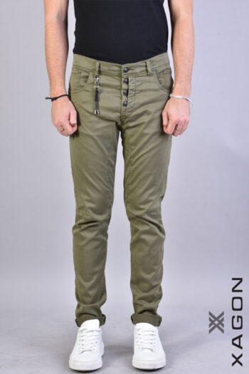 CC 13588 PANTALONI TENCEL STRETCH XAGON VERDE G1.jpg