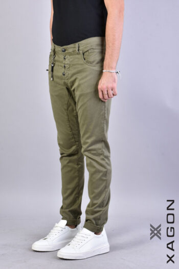 CC 13588 PANTALONI TENCEL STRETCH XAGON VERDE G2.jpg