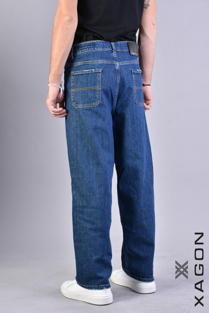 CC 13628 JEANS WIDE FIT STRETCH XAGON ALBASTRU G3.jpg