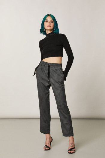 CC 13803 PANTALONI ANKLE PATRIZIA PEPE GRI ÎNCHIS G1