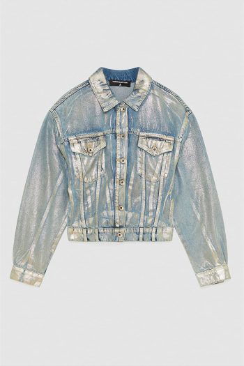 CC 14051 JACHETA DIN DENIM GOLD PATRIZIA PEPE ALBASTRU G4.jpg
