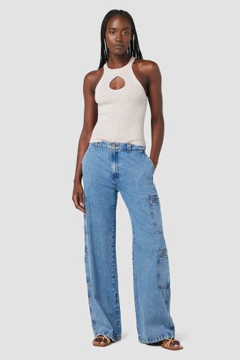 CC 17241 JEANS HIGH RISE WELT POCKET CARGO WIDE LEG HUDSONJEANS ALBASTRU G1.jpg