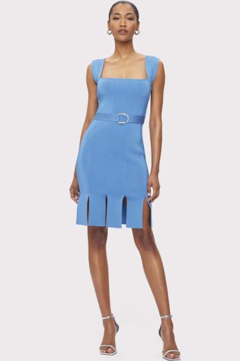 CC 18605 ROCHIE CARWASH BANDAGE MINI DRESS W BUCKLE HERVE LEGER ALBASTRU G1.jpg
