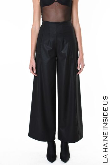 CC 19460 PANTALONI OVER FLUIDO LAMINATO LA HAINE INSIDE US NEGRU G2.jpg