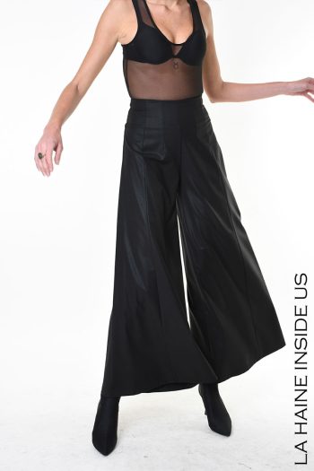 CC 19460 PANTALONI OVER FLUIDO LAMINATO LA HAINE INSIDE US NEGRU G3.jpg