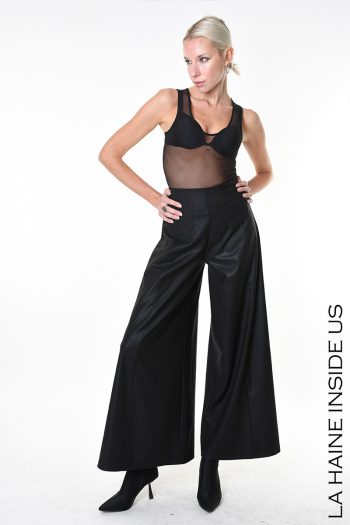 CC 19460 PANTALONI OVER FLUIDO LAMINATO LA HAINE INSIDE US NEGRU G4.jpg