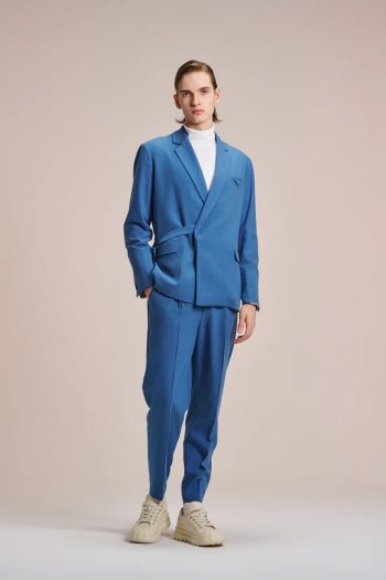 CC 20553 Pantaloni Poly Wool Tailor HARRISON WONG ALBASTRU G1.jpg