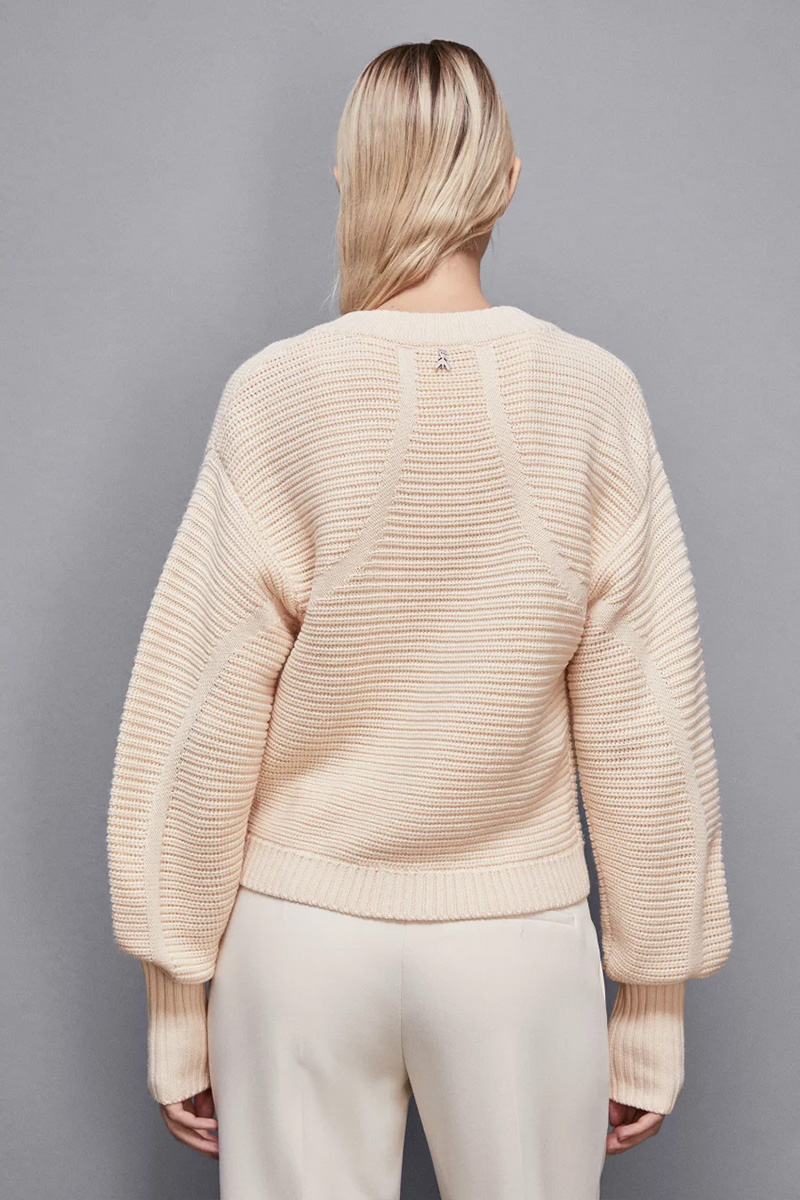 CC 21374 CARDIGAN CROP CU DECOLTEU IN V PATRIZIA PEPE CREM G2.jpg