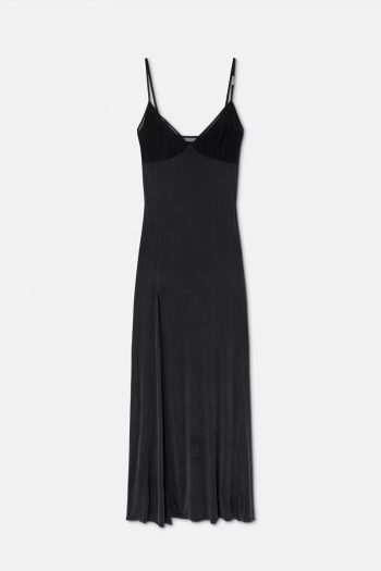 CC 23596 ROCHIE LUNGA CU BRETELE VERSACE JEANS COUTURE NEGRU G1.jpg