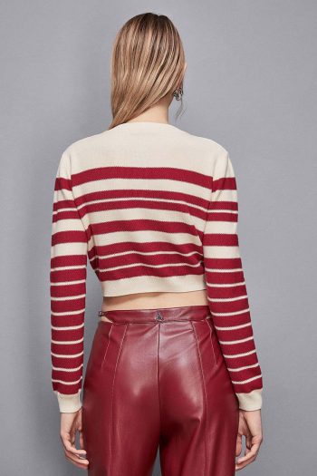 CC 24025 CARDIGAN CU PRINT STRIPES PATRIZIA PEPE ROSU G3.jpg