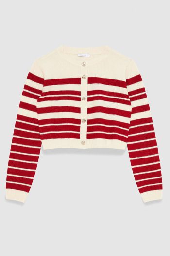 CC 24025 CARDIGAN CU PRINT STRIPES PATRIZIA PEPE ROSU G4.jpg