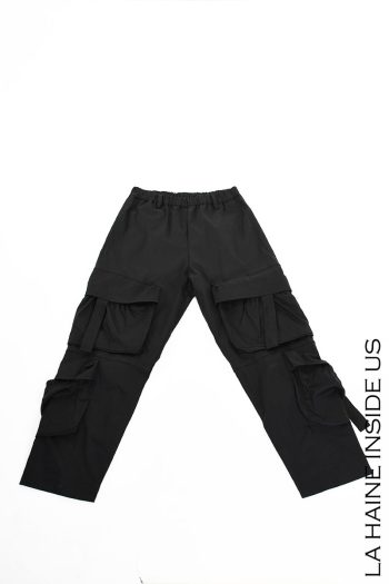CC 27623 PANTALONI LARGI CARGO LA HAINE INSIDE US NEGRU G4.jpg